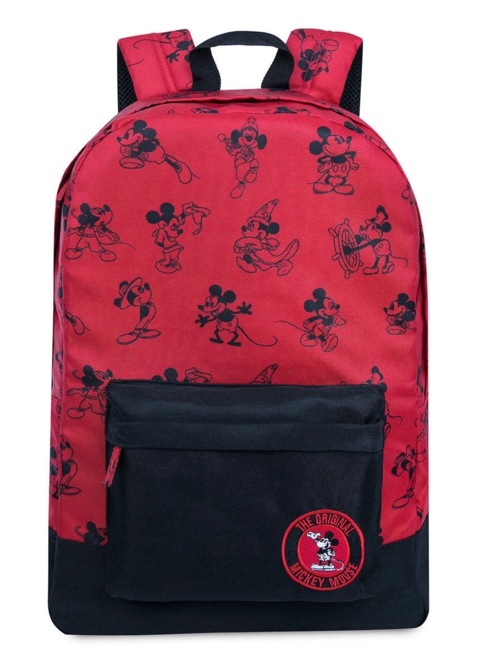 DISNEY STORE Mickey Mouse Unisex Backpack School Red Black Adult NEW